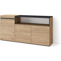 Sideboard mit 3 Turen in Eichenoptik fur Wohnzimmer oder Kuche