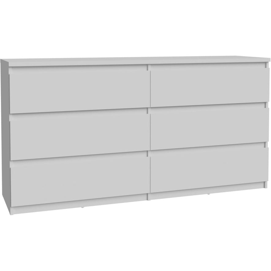 Kommode mit 6 Schubladen, Wei?, 154 ¡Á 79,9 ¡Á 42,2 cm