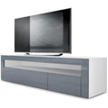 TV-Lowboard mit offenem Fach und zwei Klappen in modernem Design