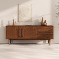 Sideboard aus Massivholz mit 2 Turen, 3 Schubladen und verstellbarem Einlegeboden