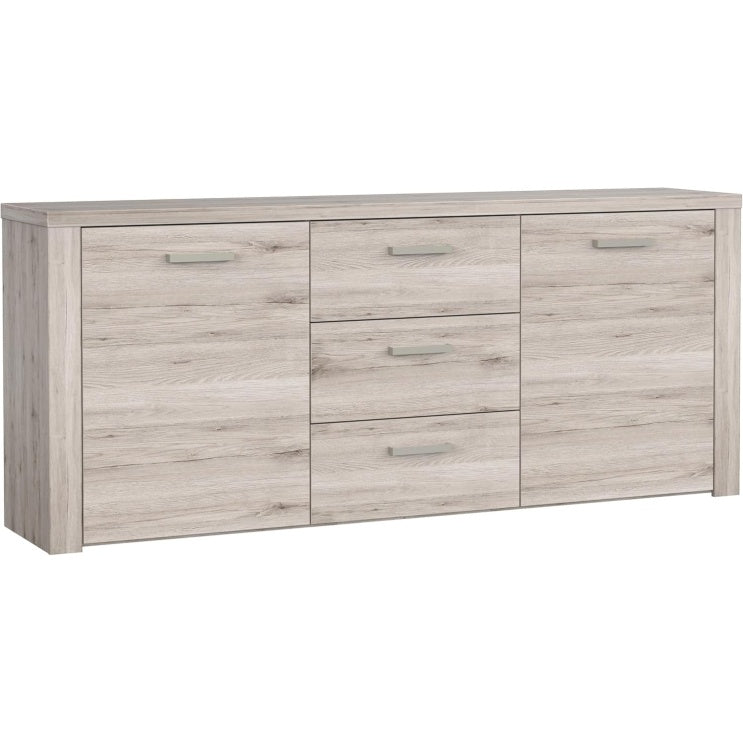 Kommode mit 2 Turen und 3 Schubladen aus Holzwerkstoff